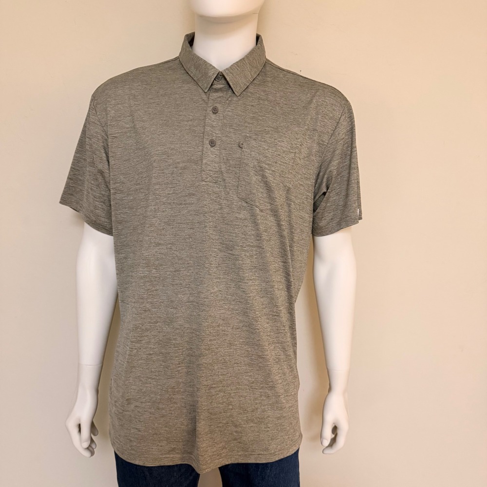 NWT Costa Del Mar Mens Size XXL Performance Polo Shirt Heather Grey Short Sleeve